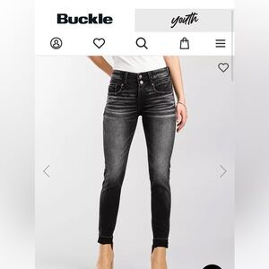 Skinny Stretch Jean Buckle Black